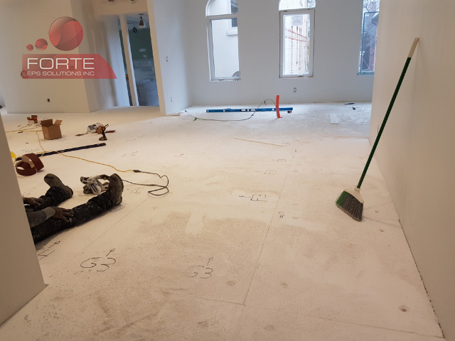 Custom EPS StyroFoam Cutting Services for Lightweight Floor Leveling Project for office building in Yorkville ON - Just the cleaning left! Custom EPS StyroFoam Cutting Services for Lightweight Floor Leveling Project for office building in Yorkville ON - Just the cleaning left!