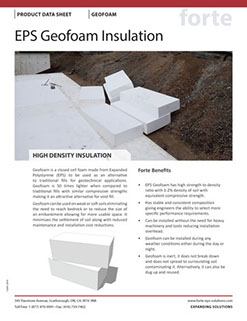 Download Forte EPS Geofoam Insulation Product Data Sheet here...